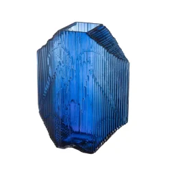 Escultura de vidrio Kartta 33,5 cm, azul ultramarino
