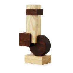 Escultura Join mediana, Fresno carbonizado