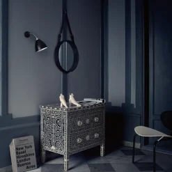 Espejo Adnet Rund, Black, large