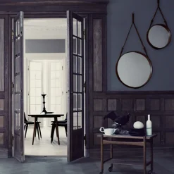 Espejo Adnet Rund, Brown, large