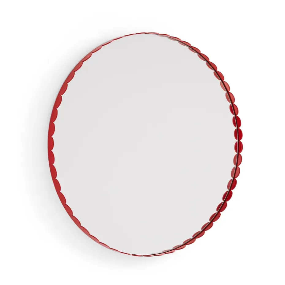 Espejo Arcs Mirror Ø60 cm, Red