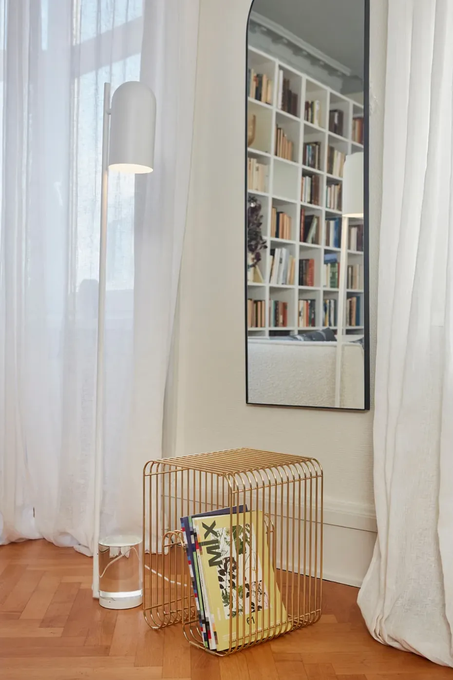 Espejo Arcus de 140 cm, Negro