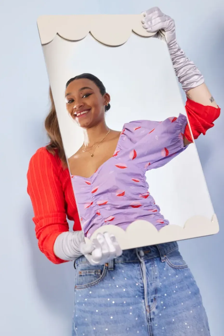 Espejo Bubbly S 40x70 cm, Beige