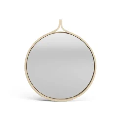 Espejo Comma redondo Ø40 cm, Fresno lacado
