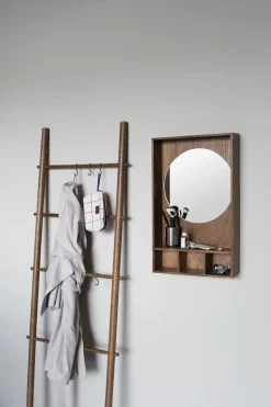 Espejo con estante Show-me large, Dark oiled