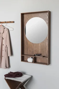 Espejo con estante Show-me large, Dark oiled