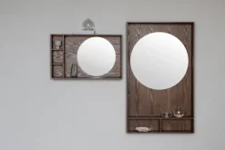 Espejo con estante Show-me large, Dark oiled