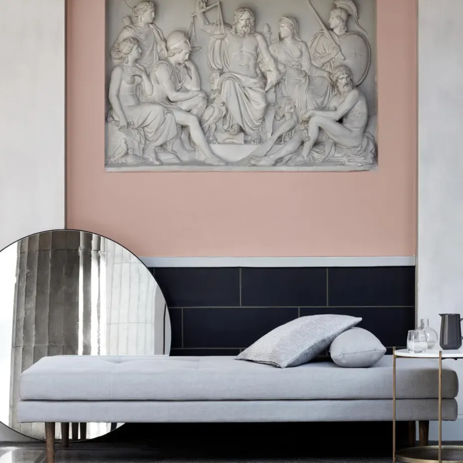 Espejo de color negro Complete, Ø80 cm