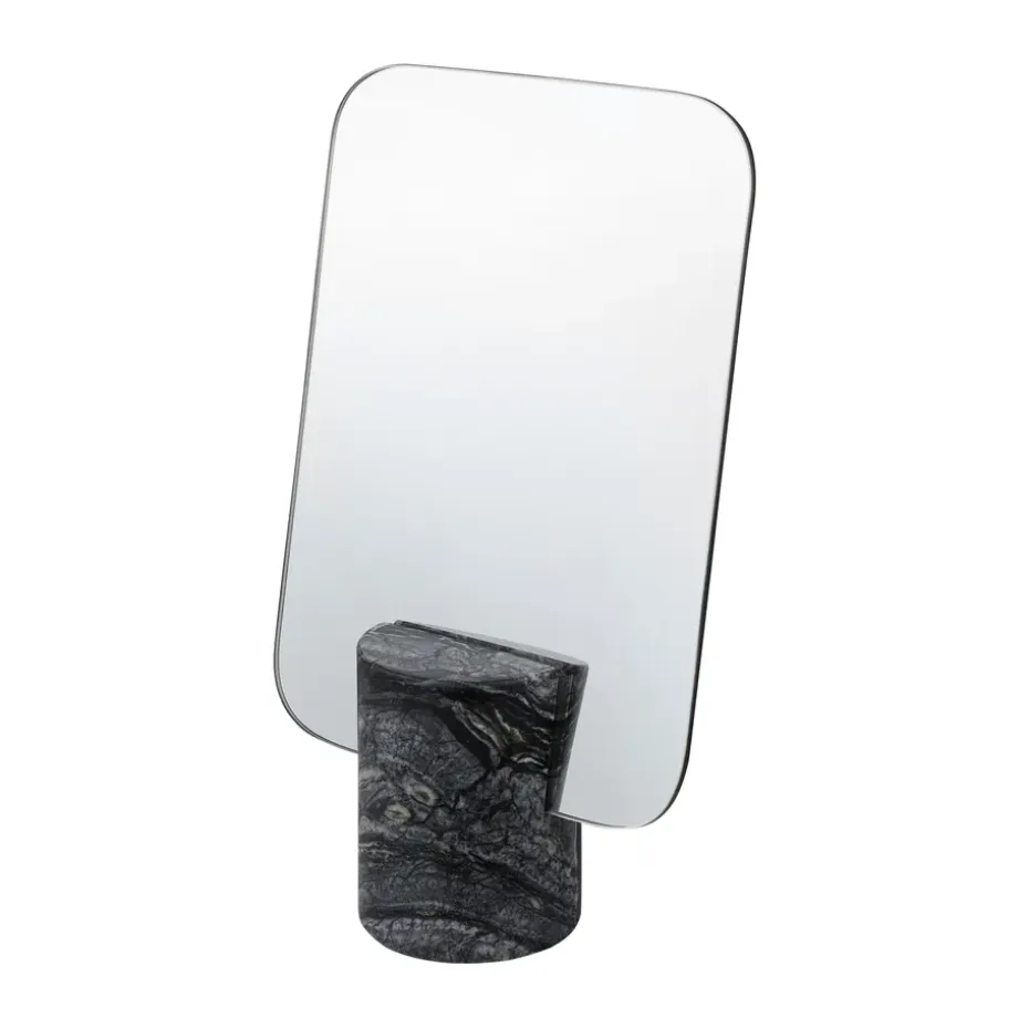 Espejo de mesa Marble, Black-grey, 30 cm