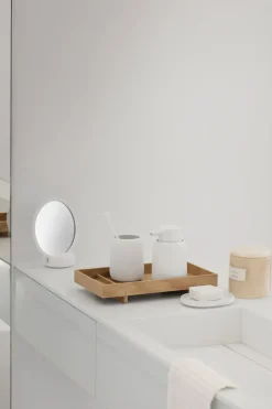 Espejo de mesa Sono Vanity Ø17 cm, blanco