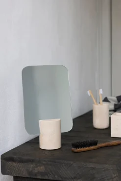 Espejo de mesa Travertin, Lino