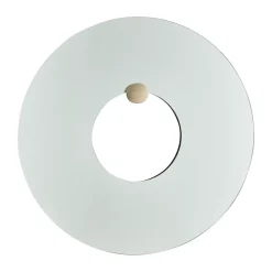 Espejo de pared Castellum Ø80 cm, Travertino con acabado natural