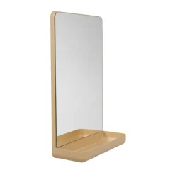 Espejo de pared con estante Design Letters, Beige