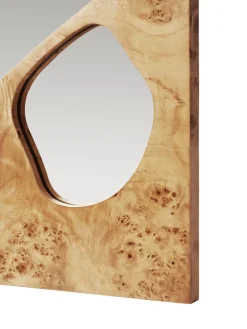 Espejo Folia, Natural burl, 82 cm