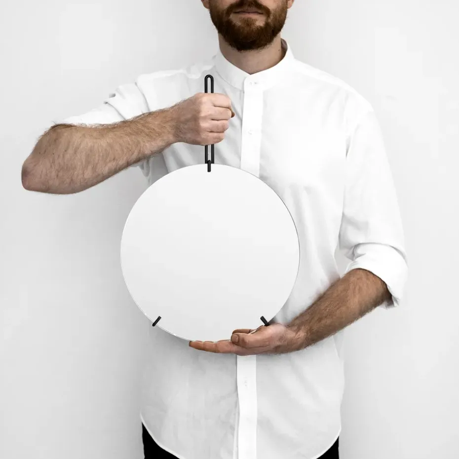 Espejo Moebe Wall mirror Ø 30 cm, negro