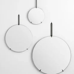 Espejo Moebe wall mirror Ø 70 cm, negro