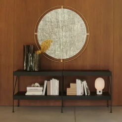 Espejo Nimbus, Bronced brass, ø110