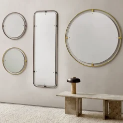 Espejo Nimbus, Bronced brass, ø110