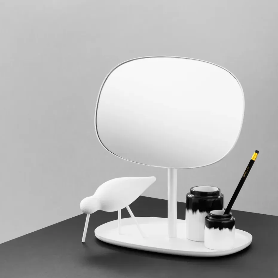 Espejo para tocador Flip, blanco