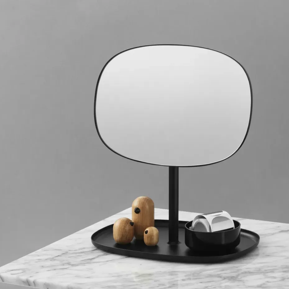 Espejo para tocador Flip, negro