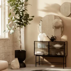 Espejo Pond, Dark chrome, xl