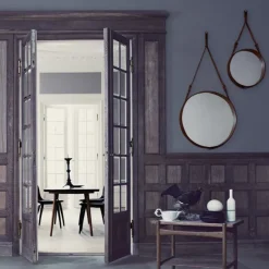 Espejo redondo Adnet Circulaire S, marrón