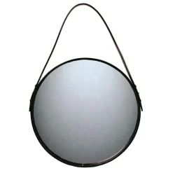 Espejo redondo Ørskov, negro, Ø 40 cm