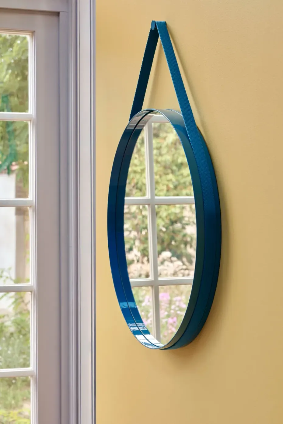 Espejo Strap Mirror Ø70 cm, Blue