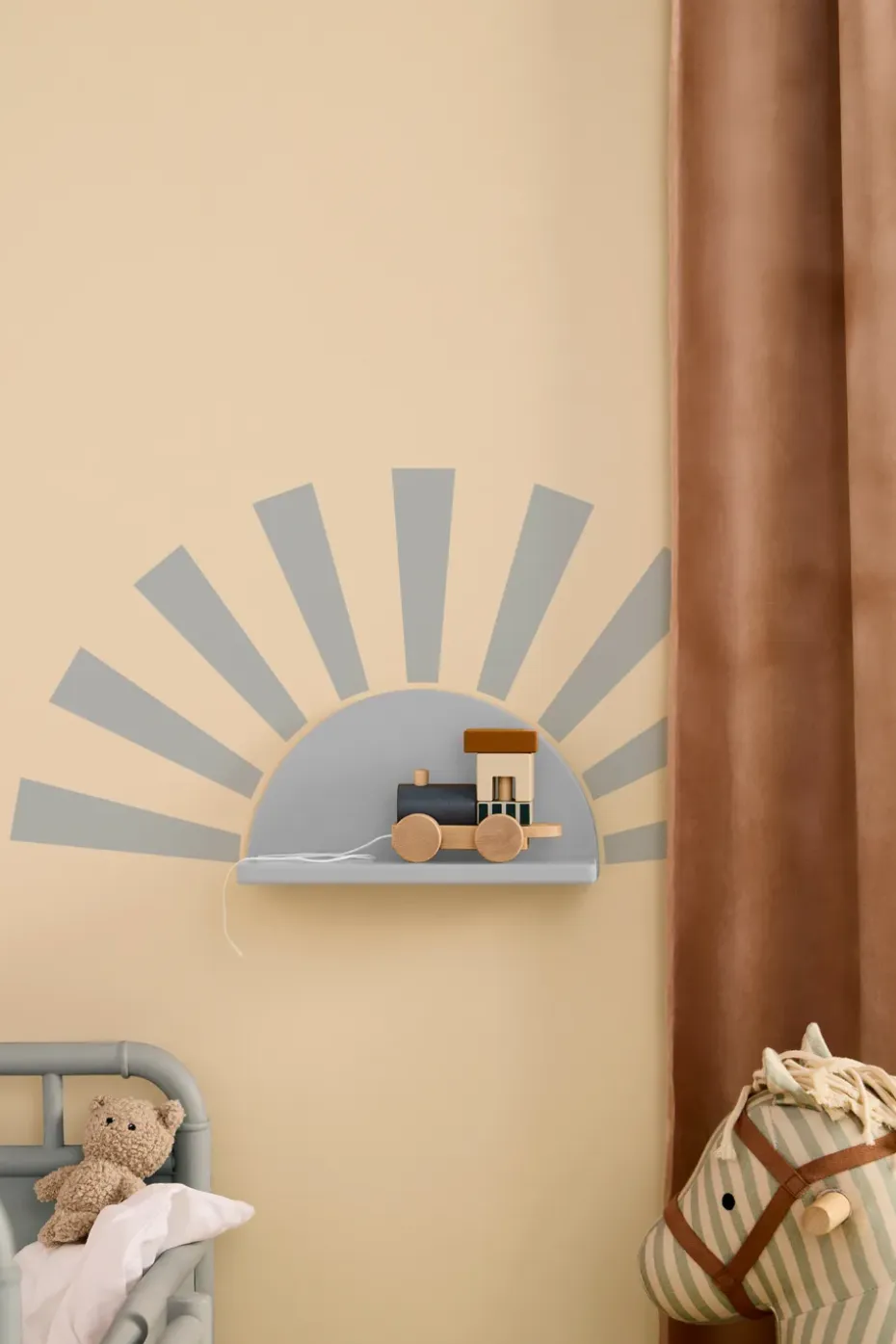 Estante circular Star con pegatinas, Azul