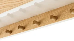 Estante con ganchos Epoch 118 cm, Natural oak-fog