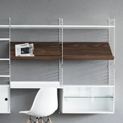 Estante para revistero String madera, Nogal, 58x30 cm