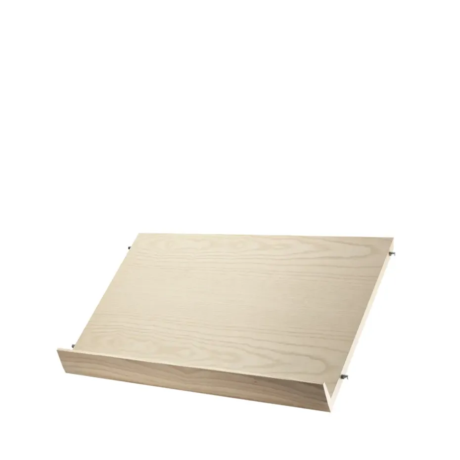 Estante para revistero String madera, Chapa de fresno, 58x30 cm