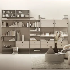 Estante para revistero String madera, Gris, 58x30 cm