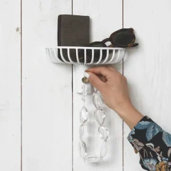 Estante para sombreros con gancho Lunett objects, Blanco