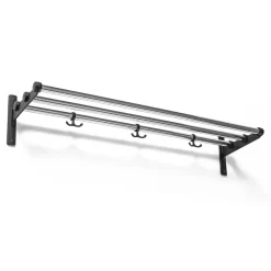 Estante perchero o zapatero Nostalgi , cromo, negro