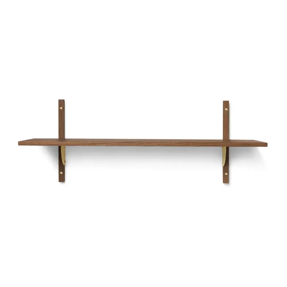 Estante Sector L/S, Smoked Oak, brass
