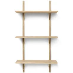 Estante Sector S/L, Roble-latón