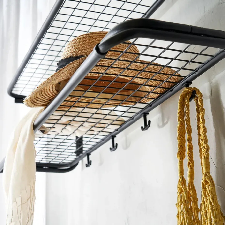 Estante sombrerero Classic 650, Blanco/cromo, 2 niveles, 50 cm