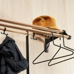 Estante sombrerero Nostalgi 291, Abedul, base negra