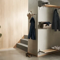 Estante sombrerero o zapatero Nostalgi, Cobre, base blanca