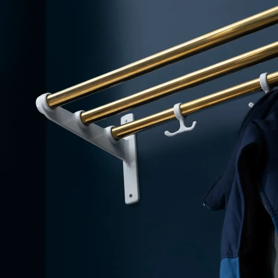 Estante sombrerero o zapatero Nostalgi, Aluminio, base negra