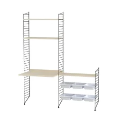 Estante String, Fresno, 78x30 cm, paquete de 3