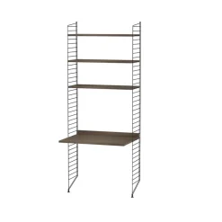 Estante String, Nogal, 78x30 cm, paquete de 3