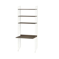 Estante String, Nogal, 78x30 cm, paquete de 3