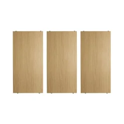 Estante String, Roble, 58x30 cm, paquete de 3