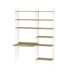 Estante String, Roble, 78x30 cm, paquete de 3