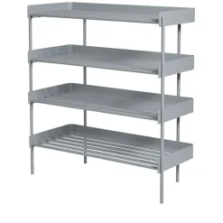 Estante zapatero Alfred, Gris claro