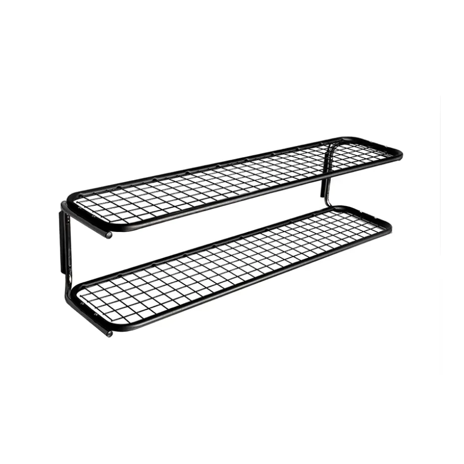 Estante zapatero Classic 650, Negro/cromo, 2 niveles, 100 cm