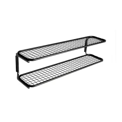 Estante zapatero Classic 650, Negro/cromo, 2 niveles, 120 cm