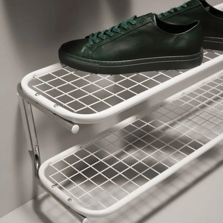 Estante zapatero Classic 650, Negro/cromo, 2 niveles, 60 cm